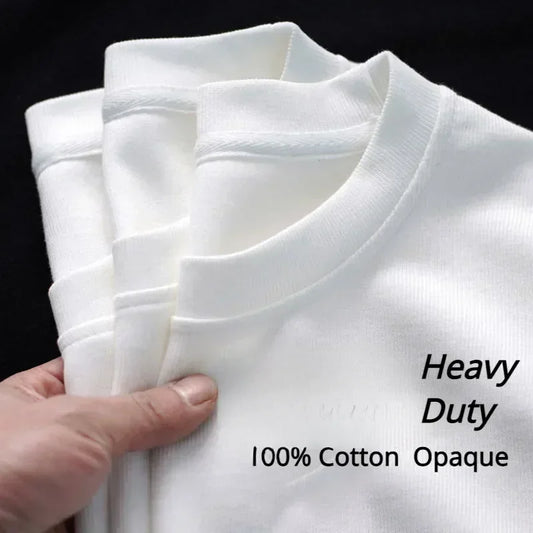 400G Heavy Duty Short Sleeve T-shirt Men Summer Cotton Thick Small