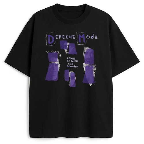 Vintage Summer Depeche Mode Men T-shirts Rock Hiphop Street Band