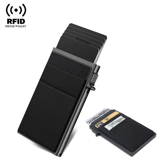 Rfid Credit Card Holder Men Thin Slim Mini Minimalist Wallets Luxury