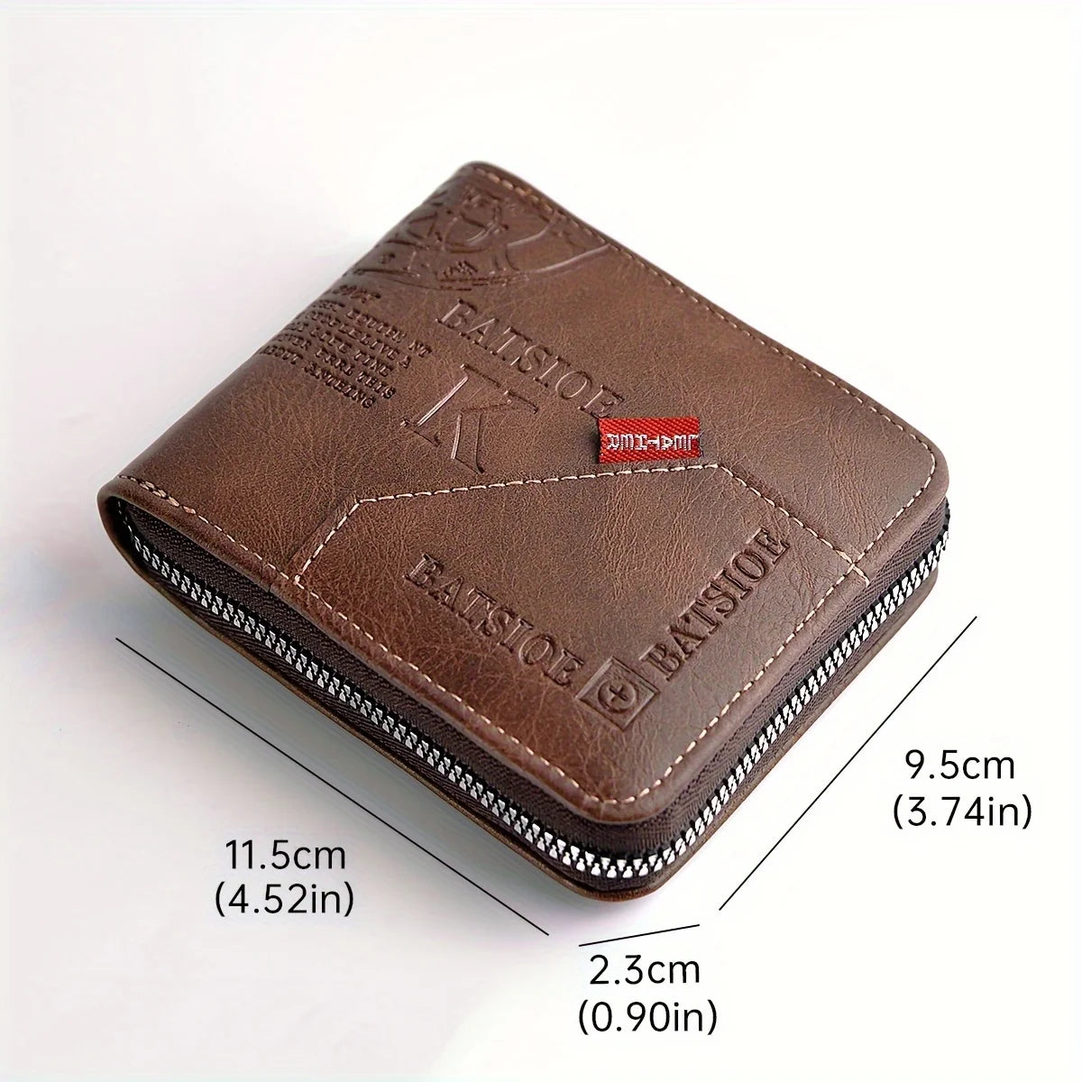 Men's Wallet Made of PU Wax Oil Skin Purse for Men Coin Purse Short