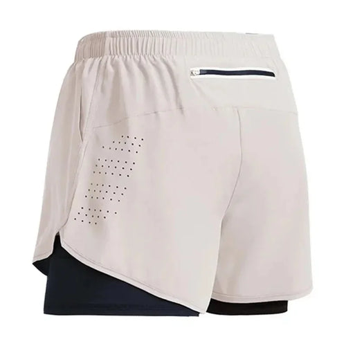 2025New Men's Fitness Training Shorts Summer 2 In 1 Quick Dry Gym
