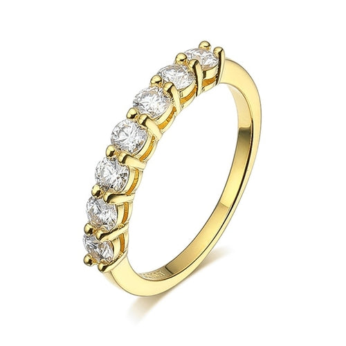 Smyoue 0.7CT 3mm Gemstone Moissanite Rings for Women S925 Silver