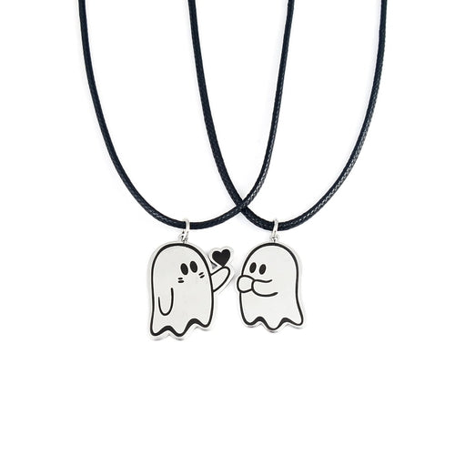 Halloween Cute Love Ghost Necklace Couple Pendant Necklace Men Women