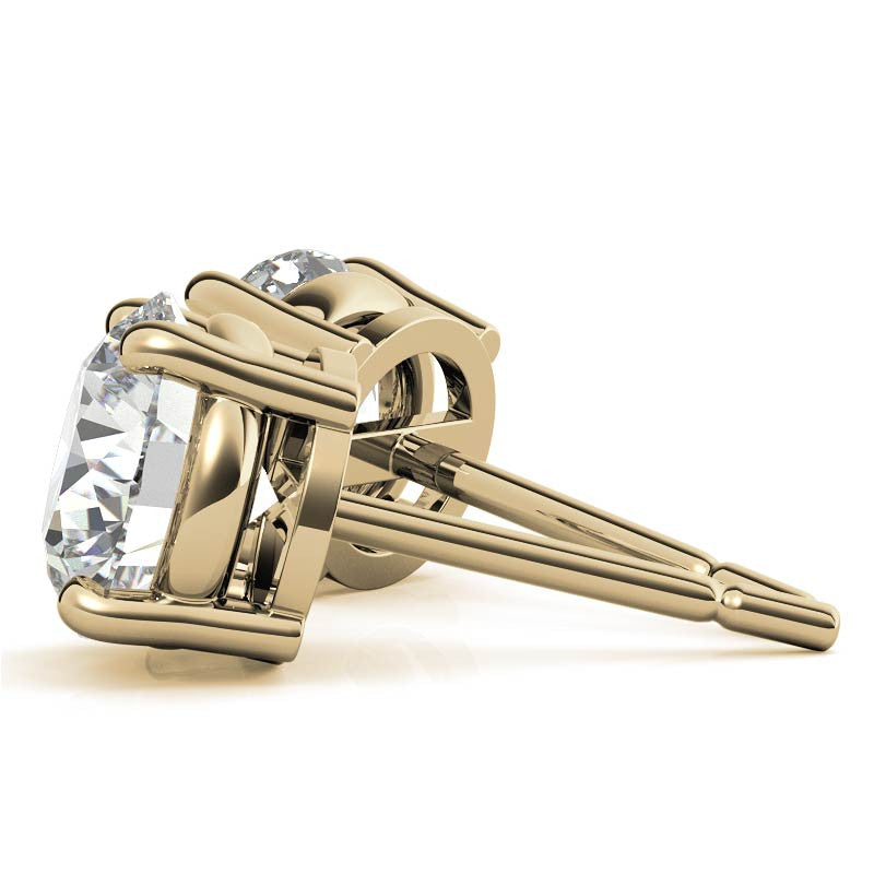 2CTW Created Moissanite Stud Earrings (G-VS) in Choice of 14K White