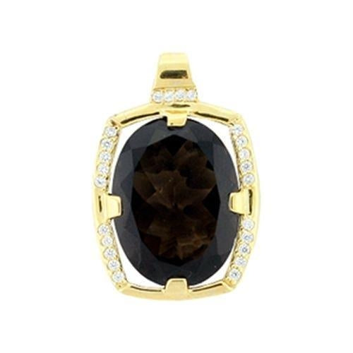 Gold 925 Sterling Silver Pendant with AAA Grade CZ