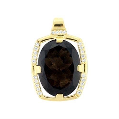 Gold 925 Sterling Silver Pendant with AAA Grade CZ